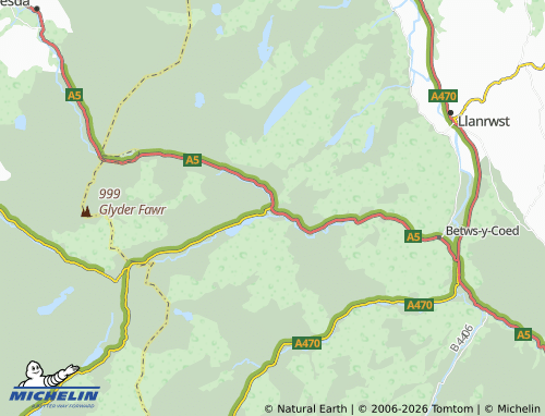 Mappa MICHELIN Capel Curig - ViaMichelin