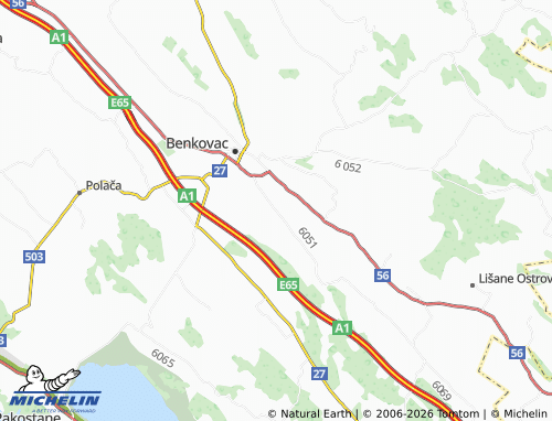 MICHELIN-Landkarte Perušić Benkovački - ViaMichelin