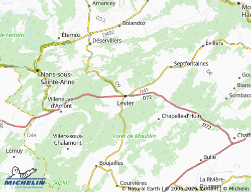 Mapa MICHELIN Levier - ViaMichelin