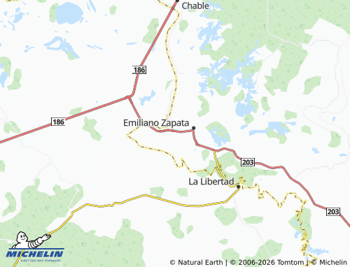 MICHELIN Bajo Usumacinta map - ViaMichelin