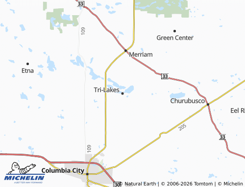 Mappa MICHELIN Tri-Lakes - ViaMichelin