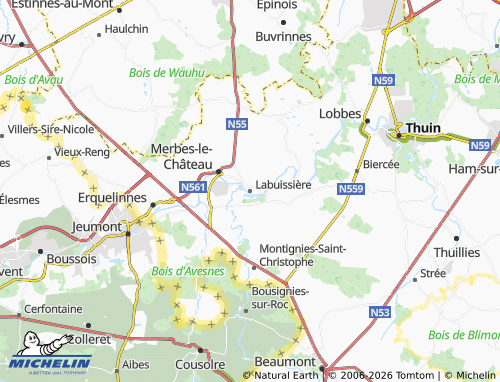 Carte MICHELIN Labuissière - ViaMichelin