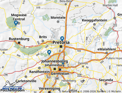 Mapa MICHELIN Gauteng - ViaMichelin