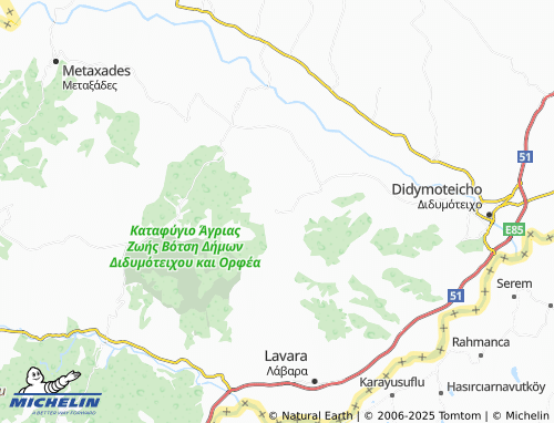 MICHELIN Asvestades map - ViaMichelin