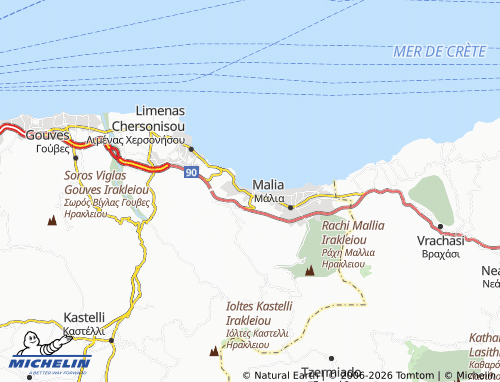Mapa MICHELIN Stalida - ViaMichelin