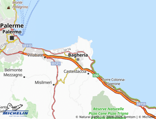 Mappa MICHELIN Bagheria - ViaMichelin