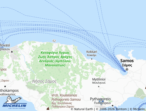 Mapa MICHELIN Vourliotes - ViaMichelin