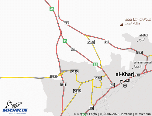 Carte MICHELIN al-Najdiya - ViaMichelin