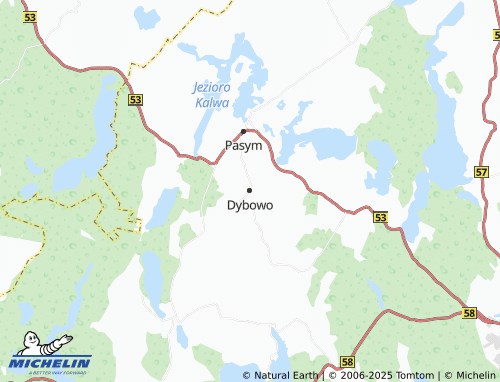 MICHELIN Dybowo map - ViaMichelin