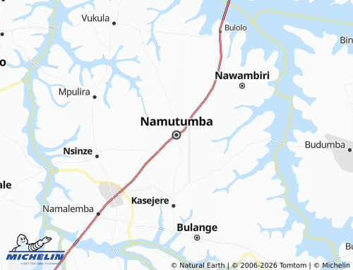 MICHELIN-Landkarte Namutumba - ViaMichelin