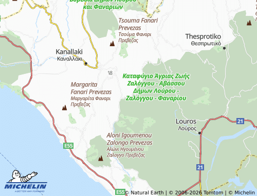 MICHELIN Kato Despotiko map - ViaMichelin