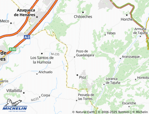 MICHELIN Pozo de Guadalajara map - ViaMichelin