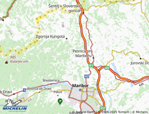 MICHELIN-Landkarte Kozjak nad Pesnico - ViaMichelin