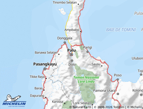 Mappa MICHELIN Sulawesi Tengah - ViaMichelin