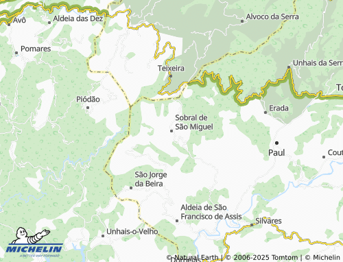 MICHELIN Sobral de São Miguel map - ViaMichelin