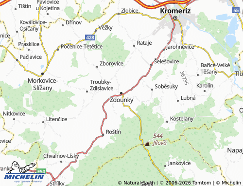 Mappa MICHELIN Zdounky - ViaMichelin