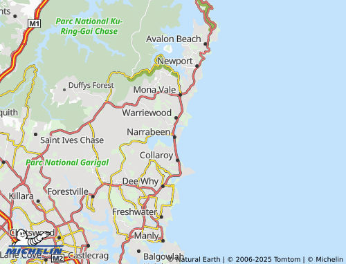 MICHELIN North Narrabeen map - ViaMichelin