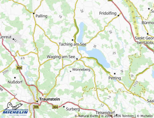 Mapa MICHELIN Waging am See - ViaMichelin