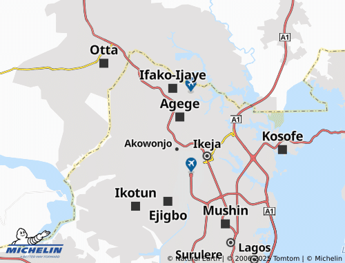 MICHELIN Alagba map - ViaMichelin