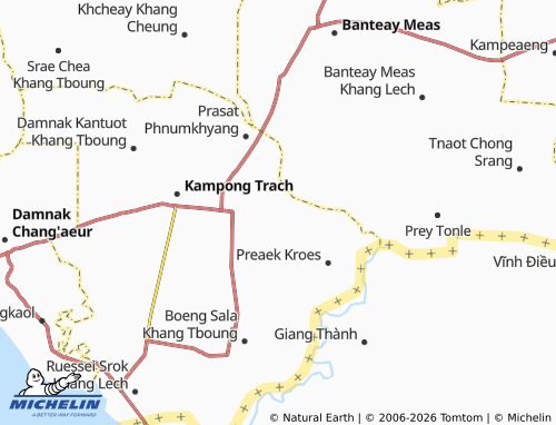Mapa MICHELIN Phnum Prasat - ViaMichelin