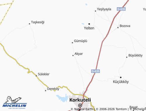Mapa MICHELIN Akyar - ViaMichelin