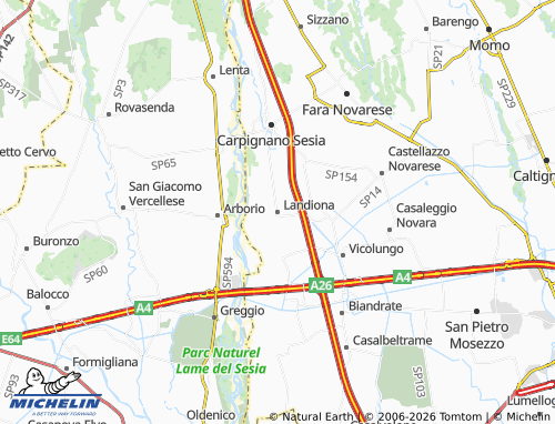 Mappa MICHELIN Landiona - ViaMichelin