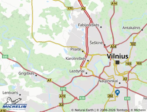 MICHELIN Salotė map - ViaMichelin