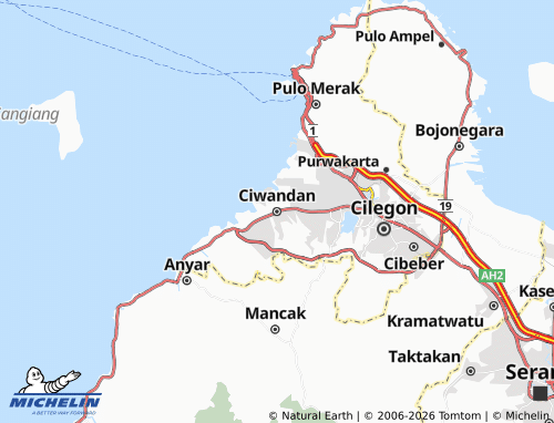 MICHELIN Ciwandan map - ViaMichelin