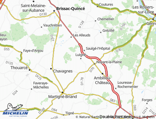 MICHELIN Bas-de-Luigné map - ViaMichelin