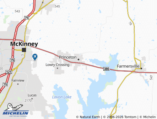 Mappa MICHELIN Princeton - ViaMichelin