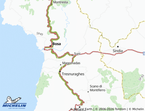Carte MICHELIN Suni - ViaMichelin