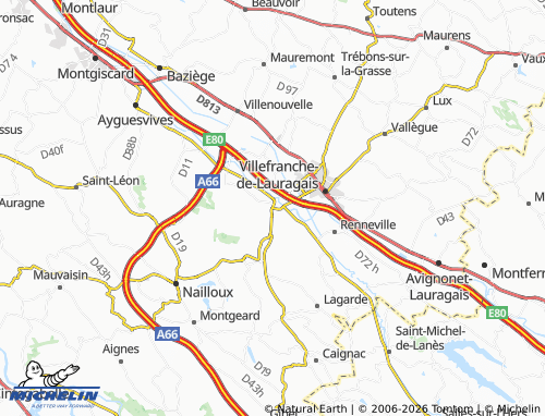 Mappa MICHELIN Gardouch - ViaMichelin