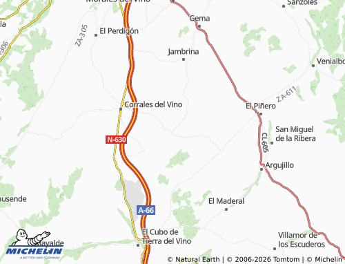 MICHELIN Santa Clara de Avedillo map - ViaMichelin