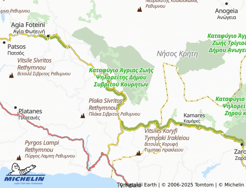 MICHELIN Kouroutes map - ViaMichelin