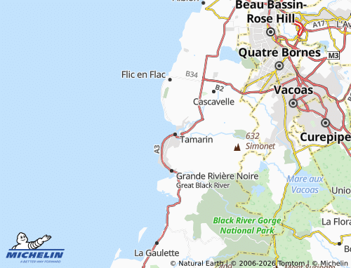Mapa MICHELIN Tamarin - ViaMichelin