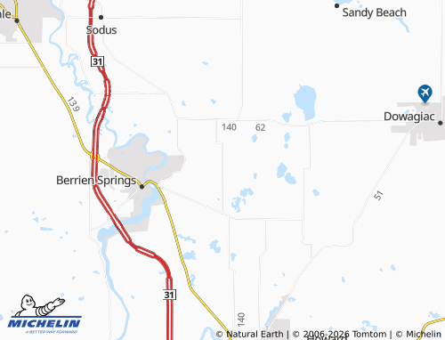 Carte MICHELIN Berrien Center - ViaMichelin