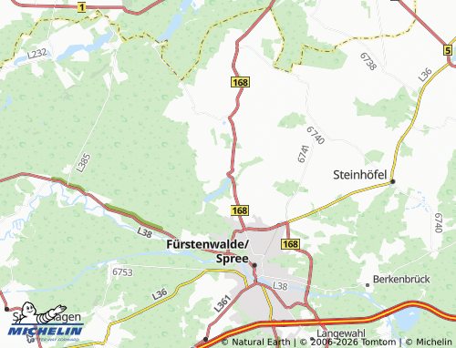 MICHELIN Trebus map - ViaMichelin