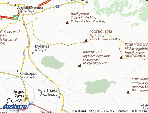 MICHELIN Prosymna map - ViaMichelin