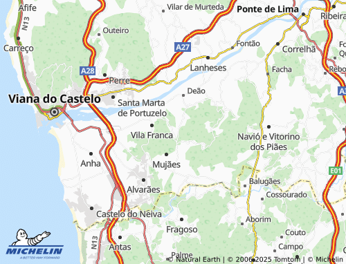 MICHELIN Subportela map - ViaMichelin