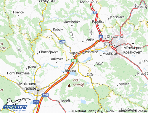 Kaart MICHELIN Svijany - ViaMichelin