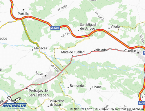 MICHELIN Mata de Cuéllar map - ViaMichelin