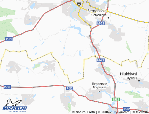 MICHELIN Terekhove map - ViaMichelin