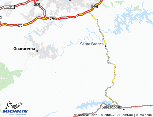 MICHELIN Chácaras Santa Branca map - ViaMichelin