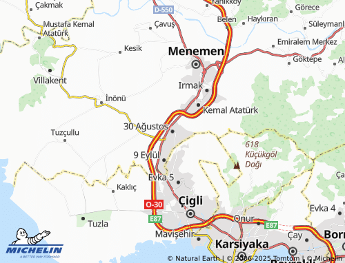 MICHELIN 30 Ağustos map - ViaMichelin