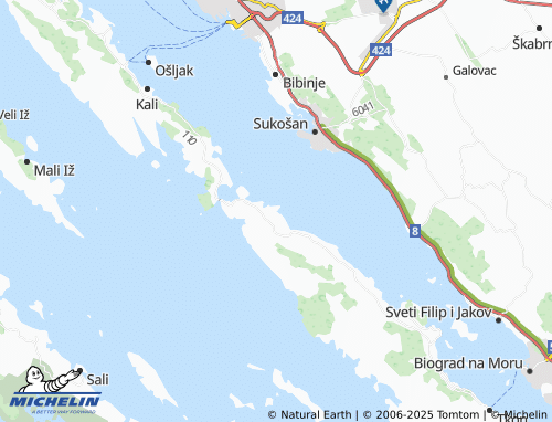 MICHELIN Ždrelac map - ViaMichelin