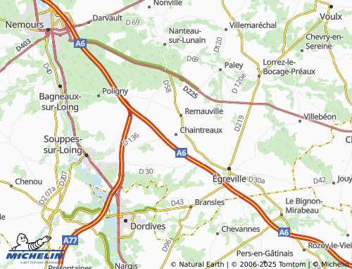 MICHELIN-Landkarte Chaintreaux - ViaMichelin