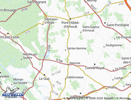Mapa MICHELIN Sainte-Gemme - ViaMichelin