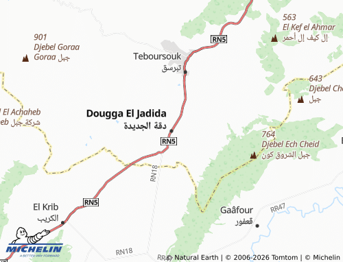 Carte MICHELIN Dougga El Jadida - ViaMichelin
