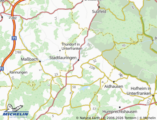 Mapa MICHELIN Stadtlauringen - ViaMichelin