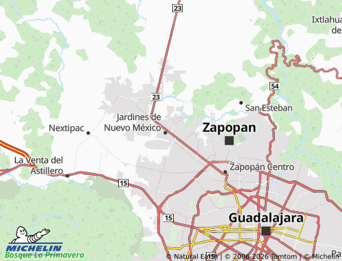 Mappa MICHELIN Valles de Nuevo México - ViaMichelin